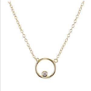 NWT Pavé Circle Pendant Necklace